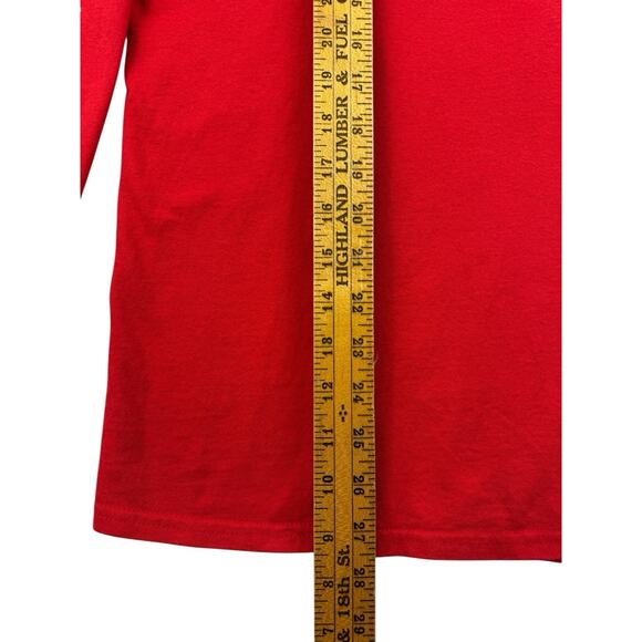 Simply Southern Shirt Womens Medium Red Nauti Or Nice Preppy Holiday Long Sleeve - Picture 9 of 11